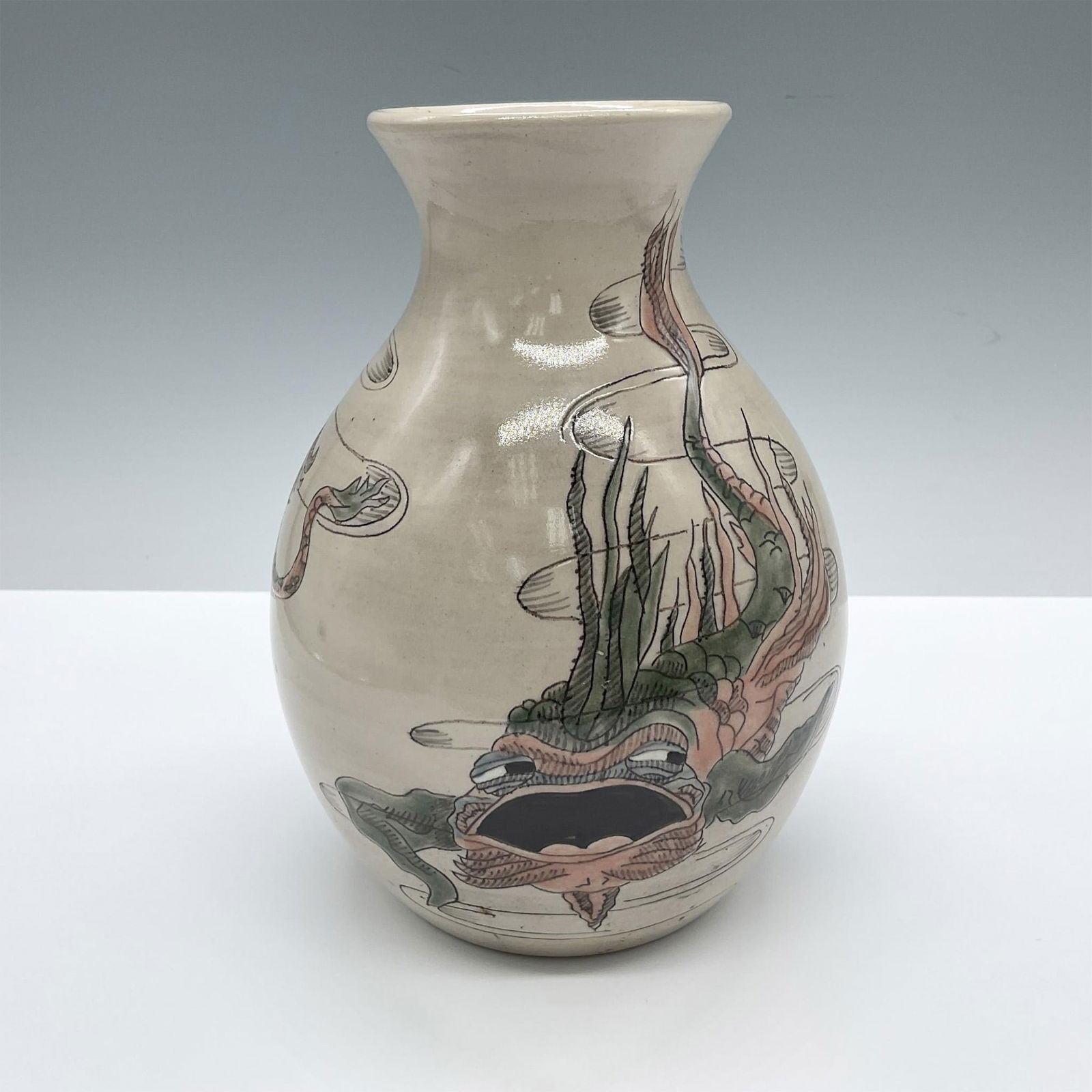 Cobridge Stoneware Grotesque Aquatic Vase (1 of 5)