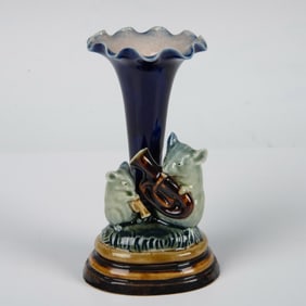 Doulton Lambeth George Tinworth Stoneware Mice Spill Vase