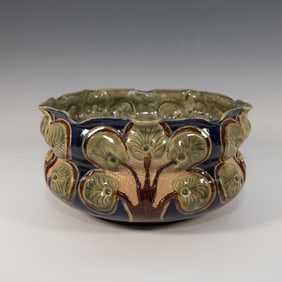 Doulton Lambeth Frank Butler Stoneware Foliage Jardiniere