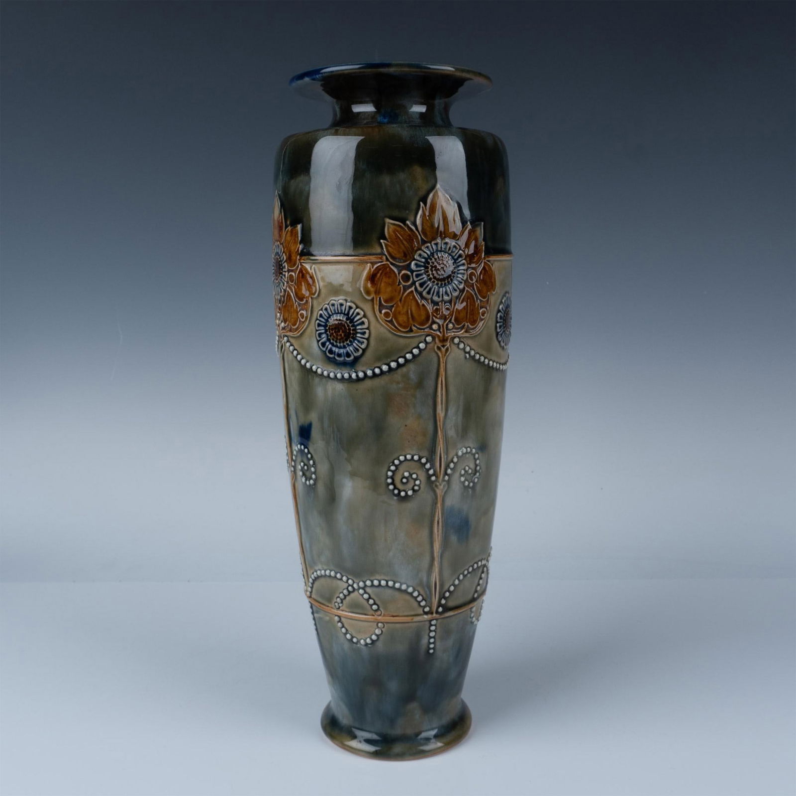 Royal Doulton Art Nouveau Stoneware Vase Sunflowers 6621 (1 of 5)