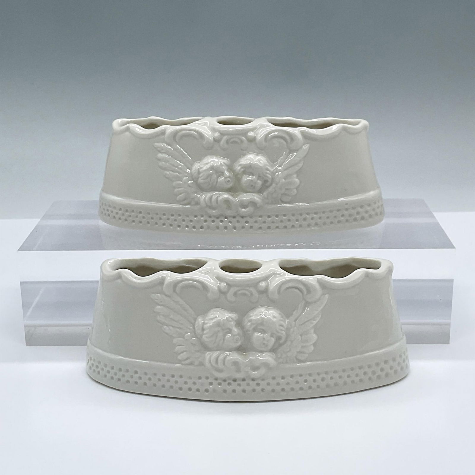 2pc Vintage Dresden Porcelain Flower Holders (1 of 3)