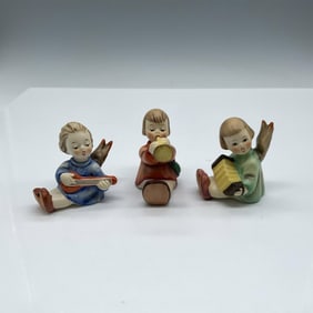3pc Goebel Hummel Figurines, Angels with Musical Instruments