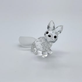 Swarovski Crystal Figurine, Fox Sitting - Mini