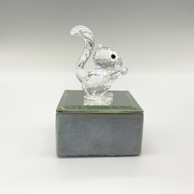 2pc Swarovski Crystal Figurine, Squirrel with Base
