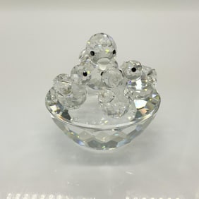 Swarovski Silver Crystal Figurine, Bird's Nest