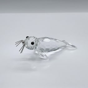 Swarovski Crystal Figurine, Seal - Silver Whiskers