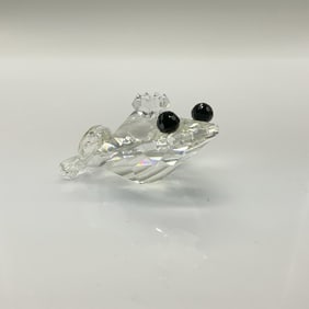 Swarovski Crystal Figure, Frog Prince with Black Eyes