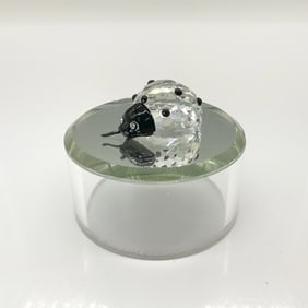2pc Swarovski Crystal Figurine, Ladybug with Display Base