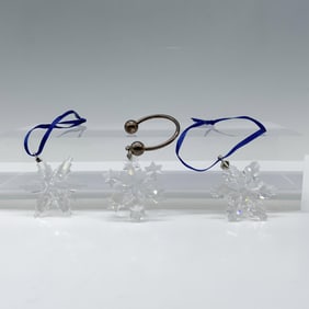 3pc Swarovski Crystal Ornaments, Little Snowflakes