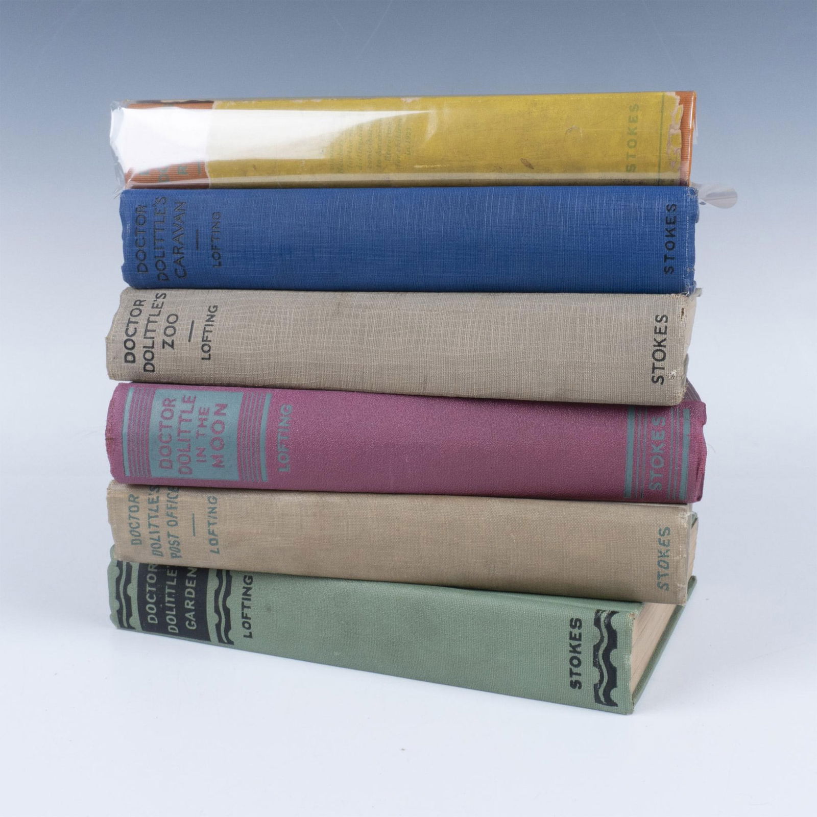 6pc Vintage Hugh Lofting Dr Dolittle Book Set (1 of 3)