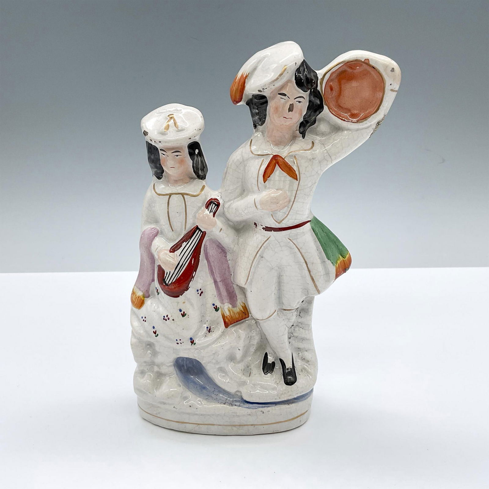 Antique Staffordshire Musicians Figurine (1 of 3)
