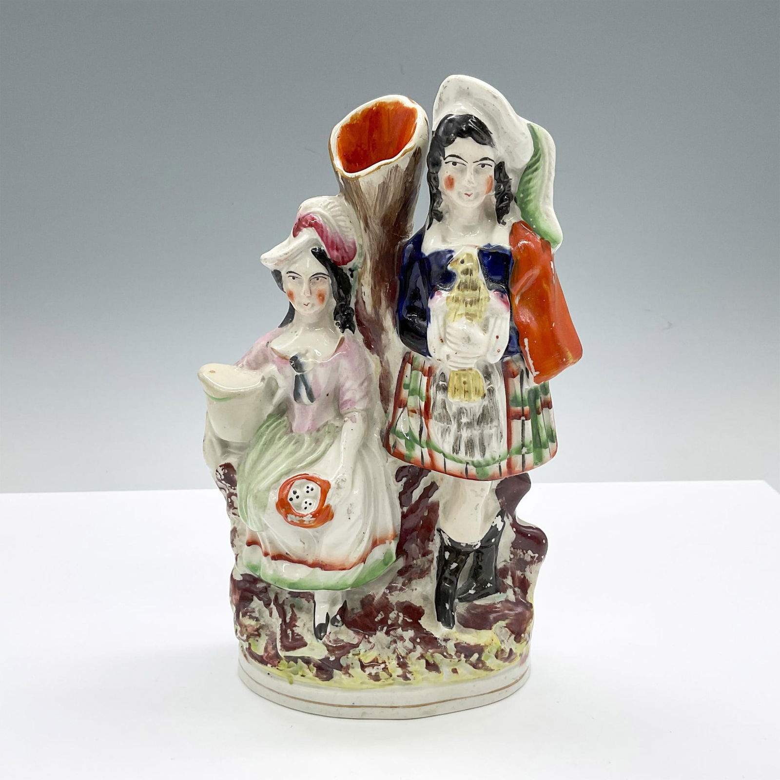 Antique Staffordshire Pottery Spill Vase (1 of 4)