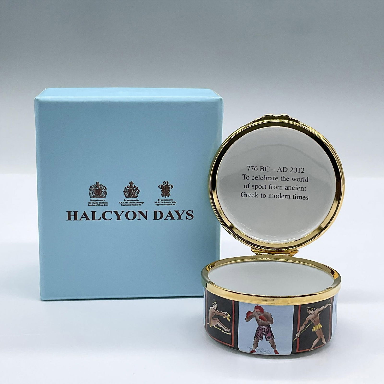 Halcyon Days Enamels Box, Greek and British Sports (1 of 5)