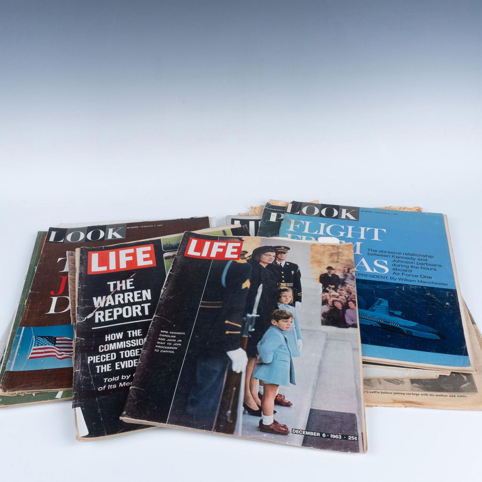 12pc Life Magazines from Kennedy's Death and Newspapers (1 of 5)