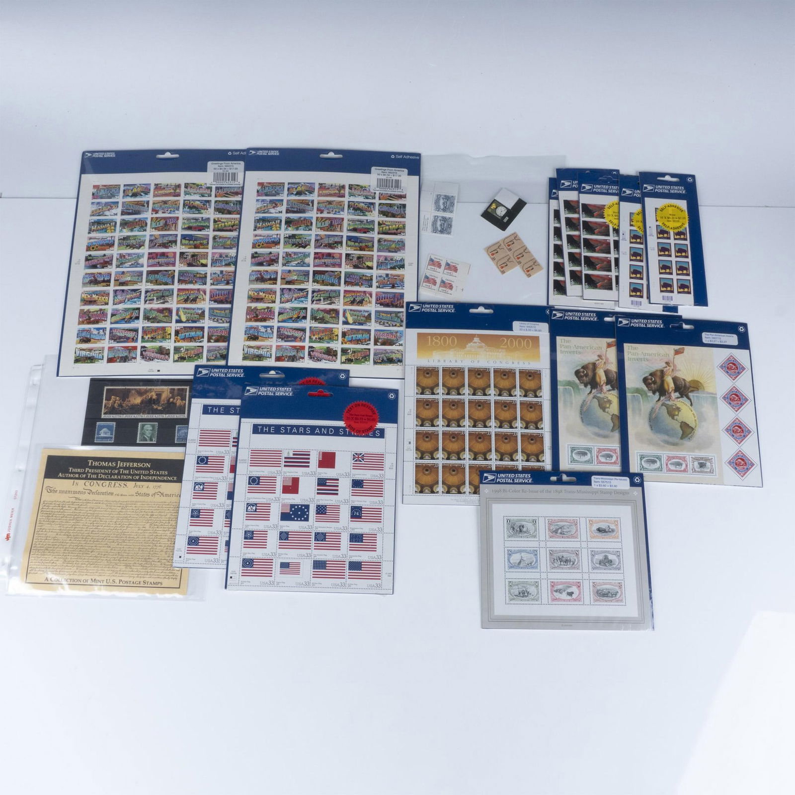 19pc Historical Americana Postal Stamps (1 of 8)