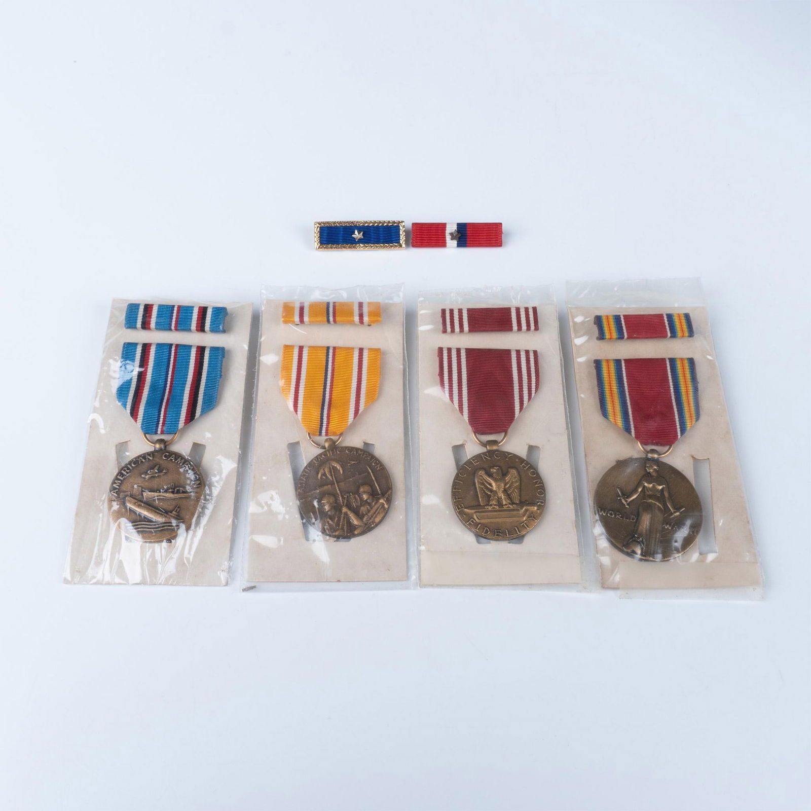 6pc WWII US Army Medals and Ribbon Bars (1 of 5)