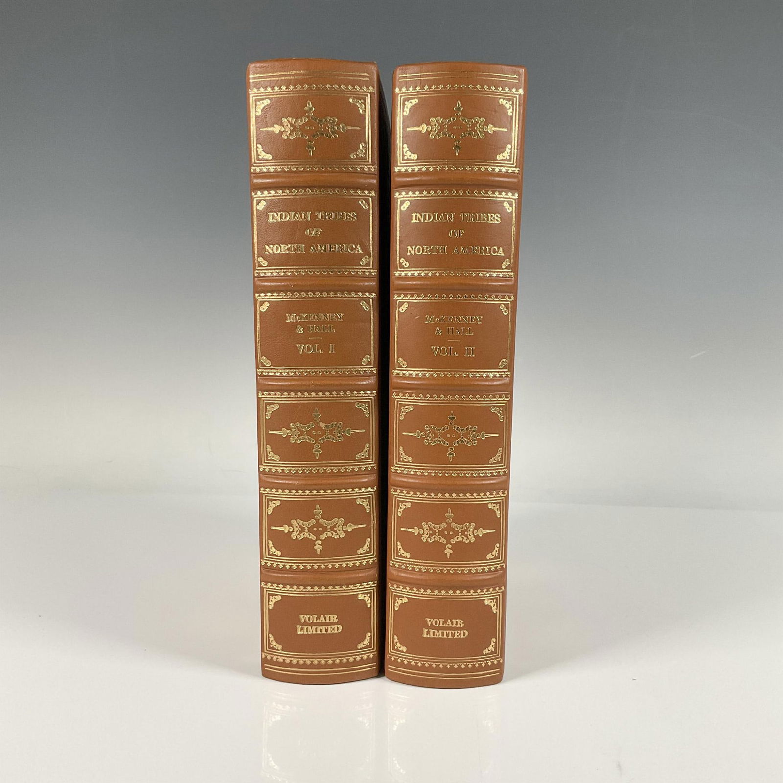 Set of 2 Leather Bound Books, History of the Indian Tribes (1 of 4)