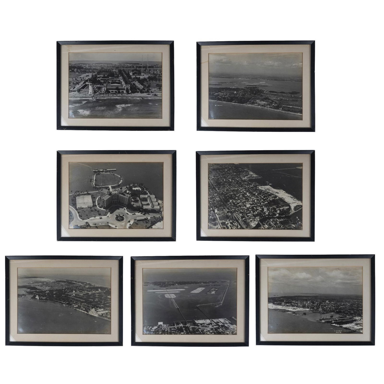 7pc Vintage R.B Hoit Aerial Views of Miami Photographs (1 of 20)