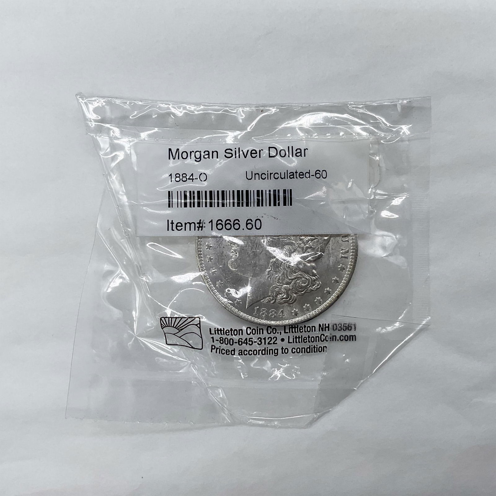 1884-O Morgan Silver Dollar Uncirculated 60 (1 of 2)