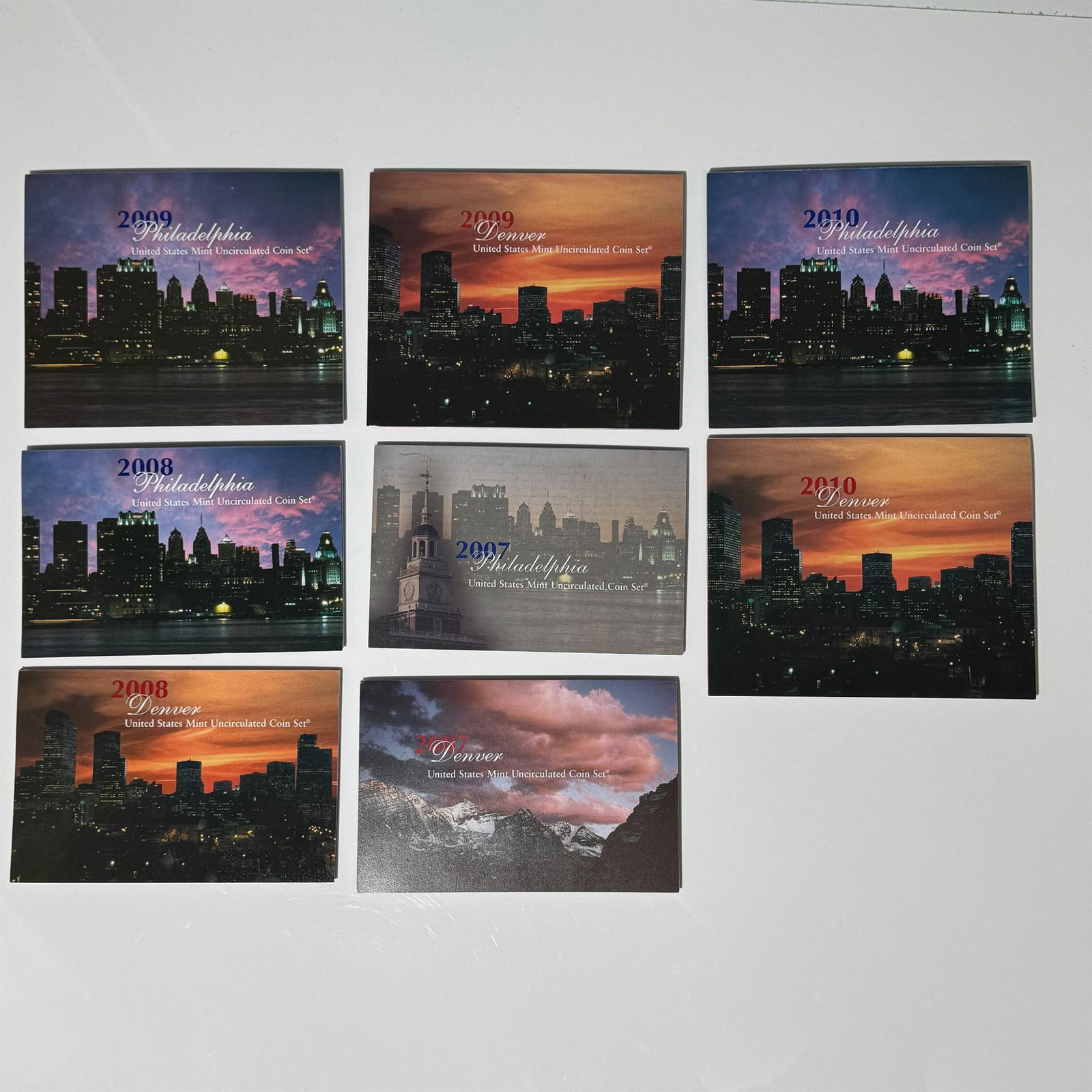 8pc 2007-D & P to 2010-D & P US Mint Uncirculated Coin Sets (1 of 6)
