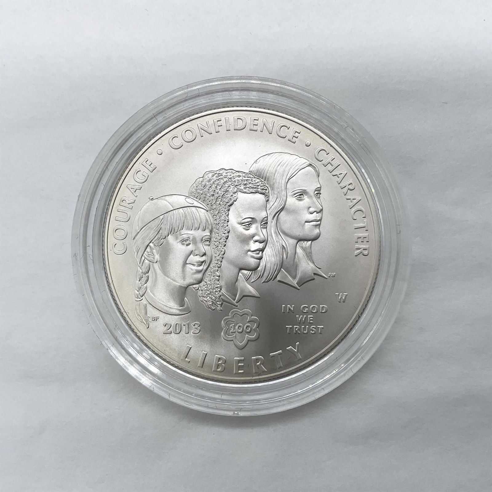 2013-W Girl Scouts Centennial Silver Dollar Uncirculated (1 of 3)