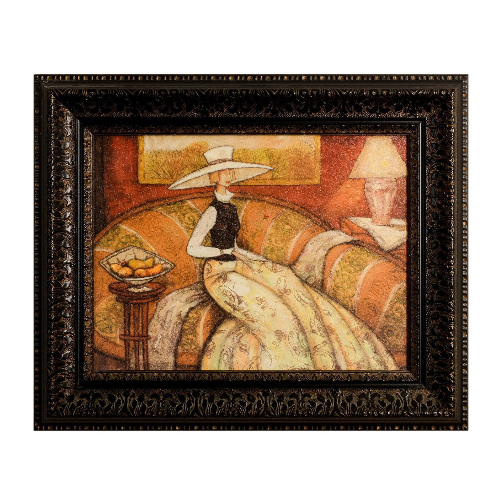 Ludmila Curilova, Decorative Framed Print, White Hat (1 of 6)