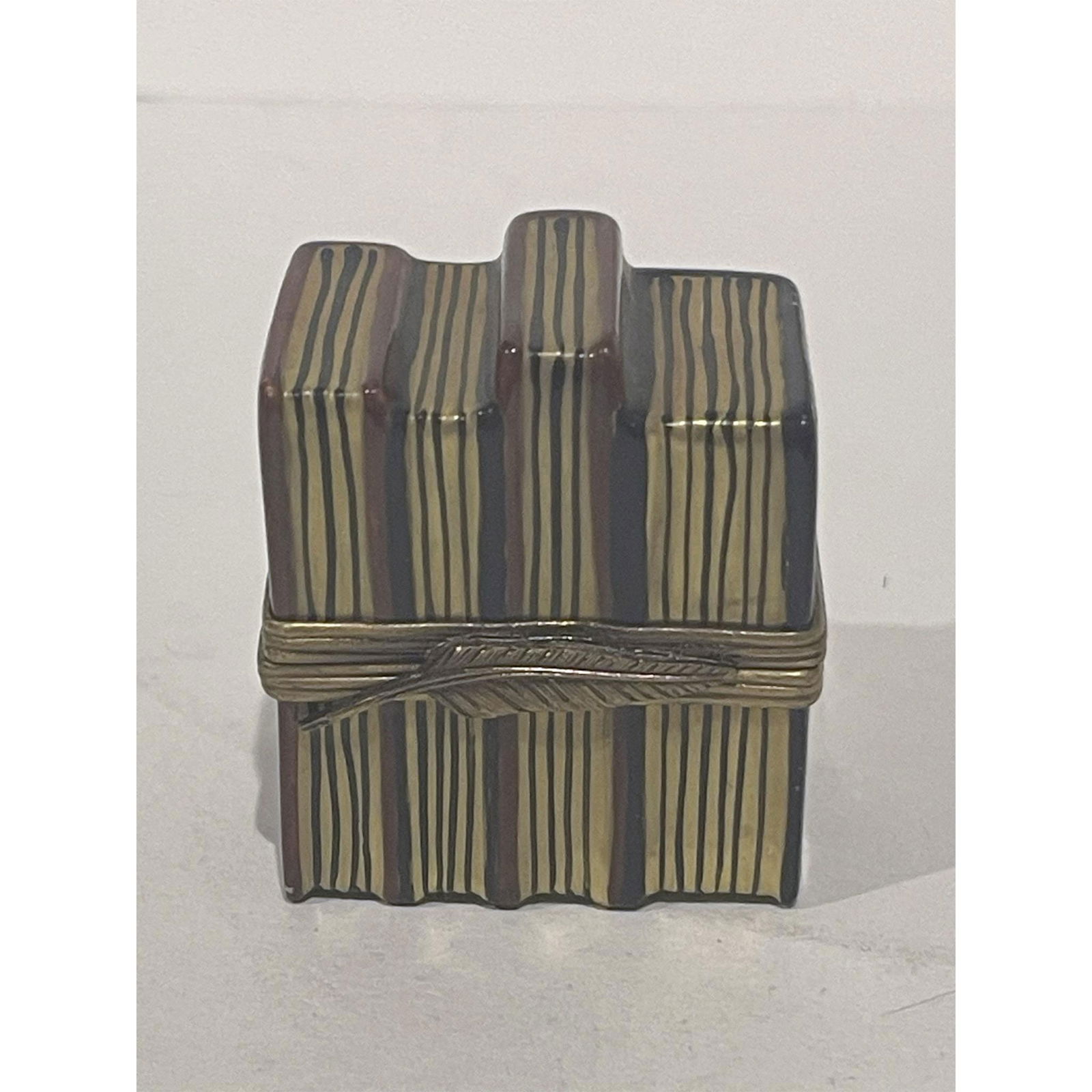 Limoges France Keepsake Box, Law Books on Shelf (1 of 9)