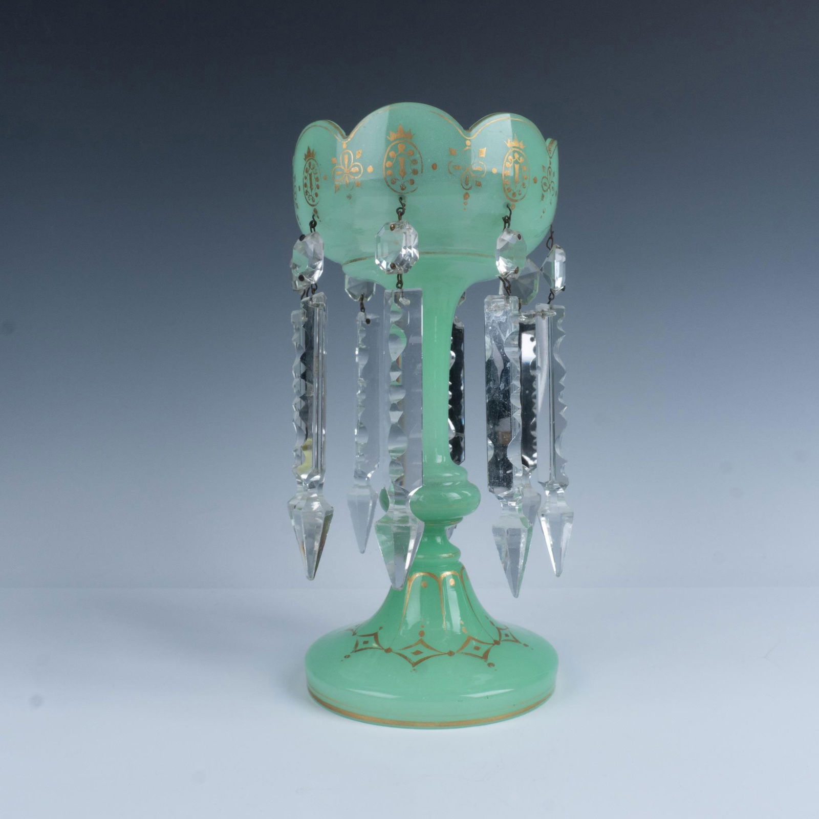 Uranium Glass Luster Candle Holder (1 of 9)