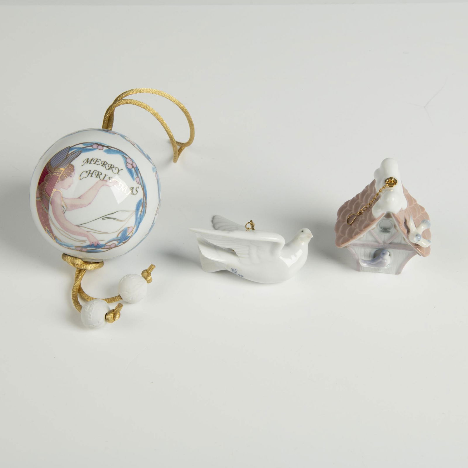 3pc Lladro Porcelain Christmas Ornaments (1 of 6)