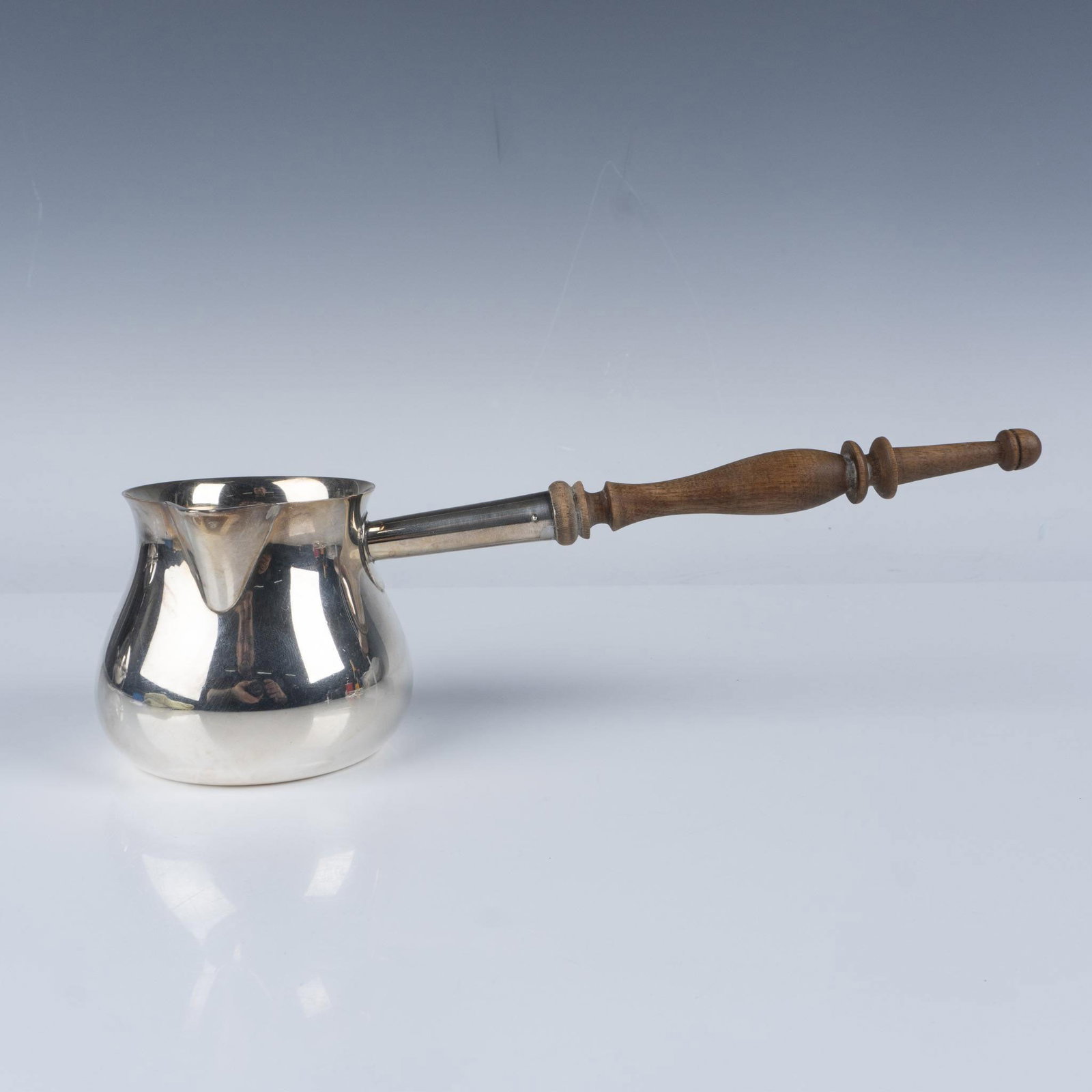 Sterling Silver Turkish Coffee Pot with Turned Wooden Handle (1 of 5)