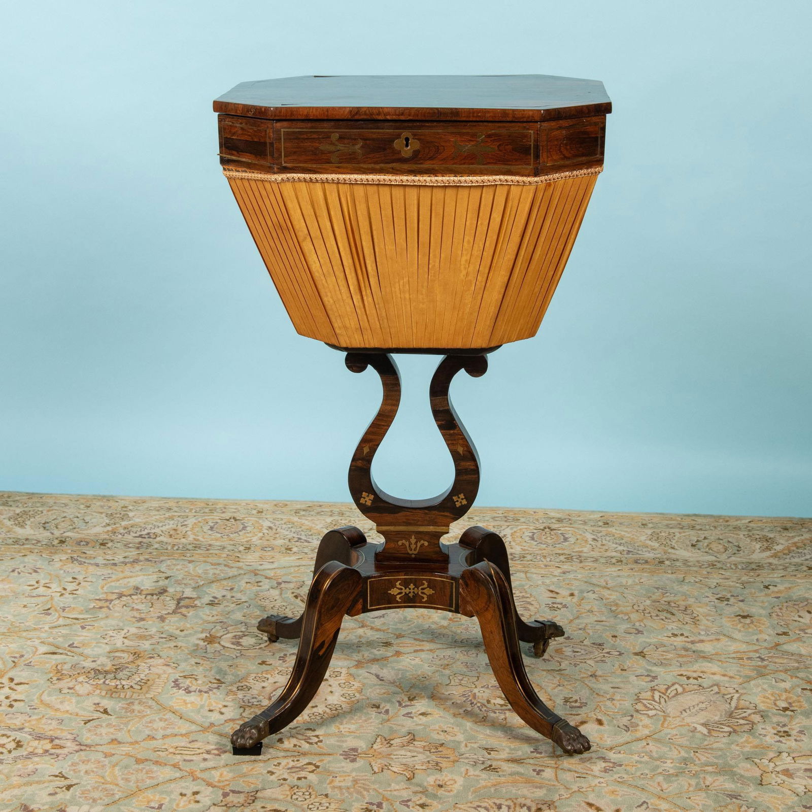 Antique Regency Rosewood Sewing Table (1 of 14)