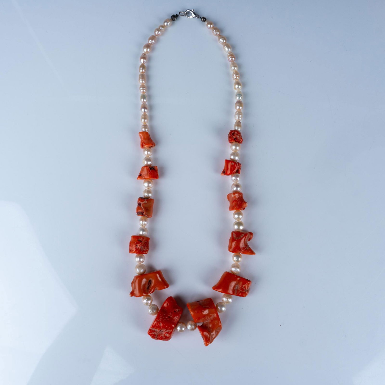 Vintage Coral and Freshwater Pearl Necklace (1 of 4)