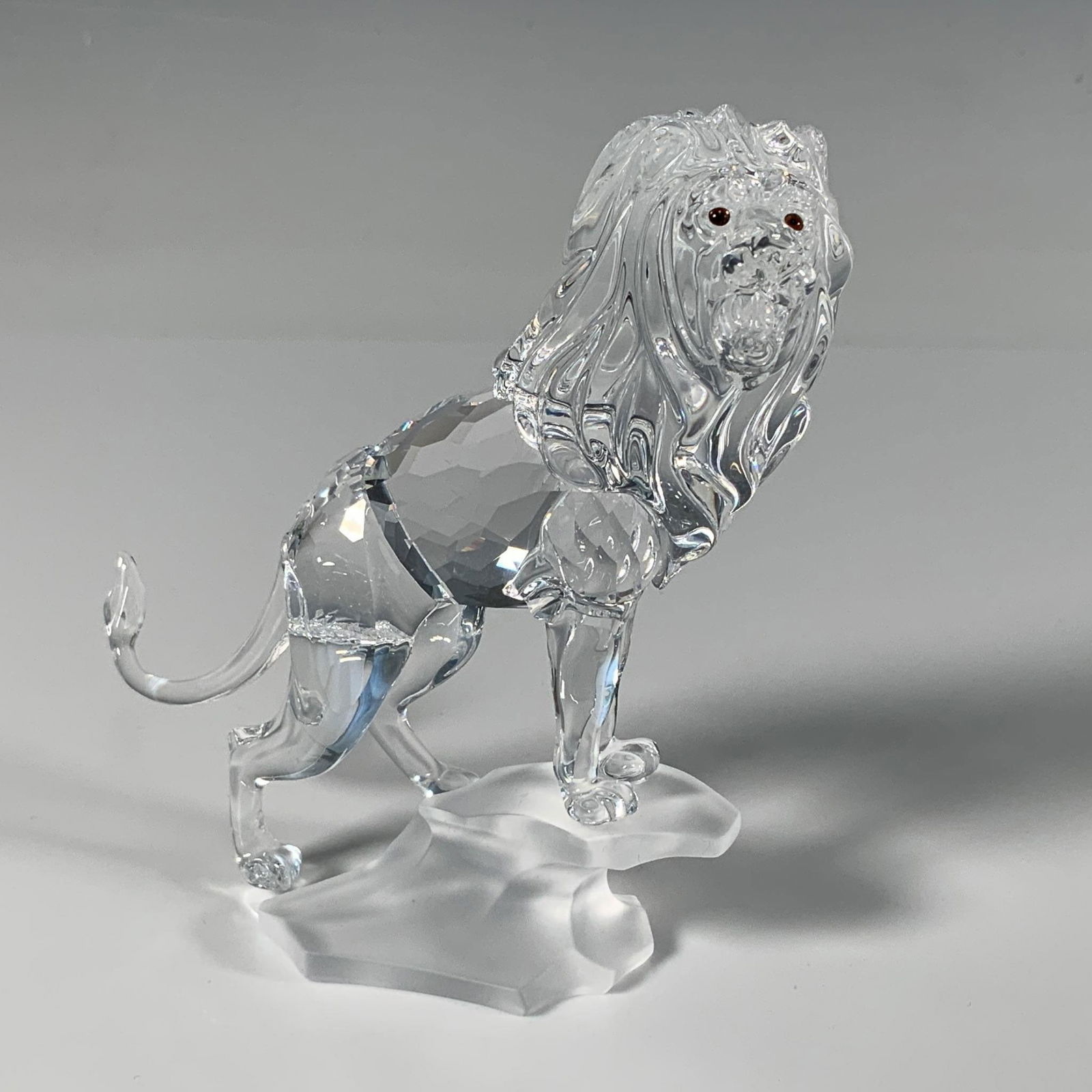 Swarovski Crystal Figurine, Lion Standing On A Rock (1 of 3)