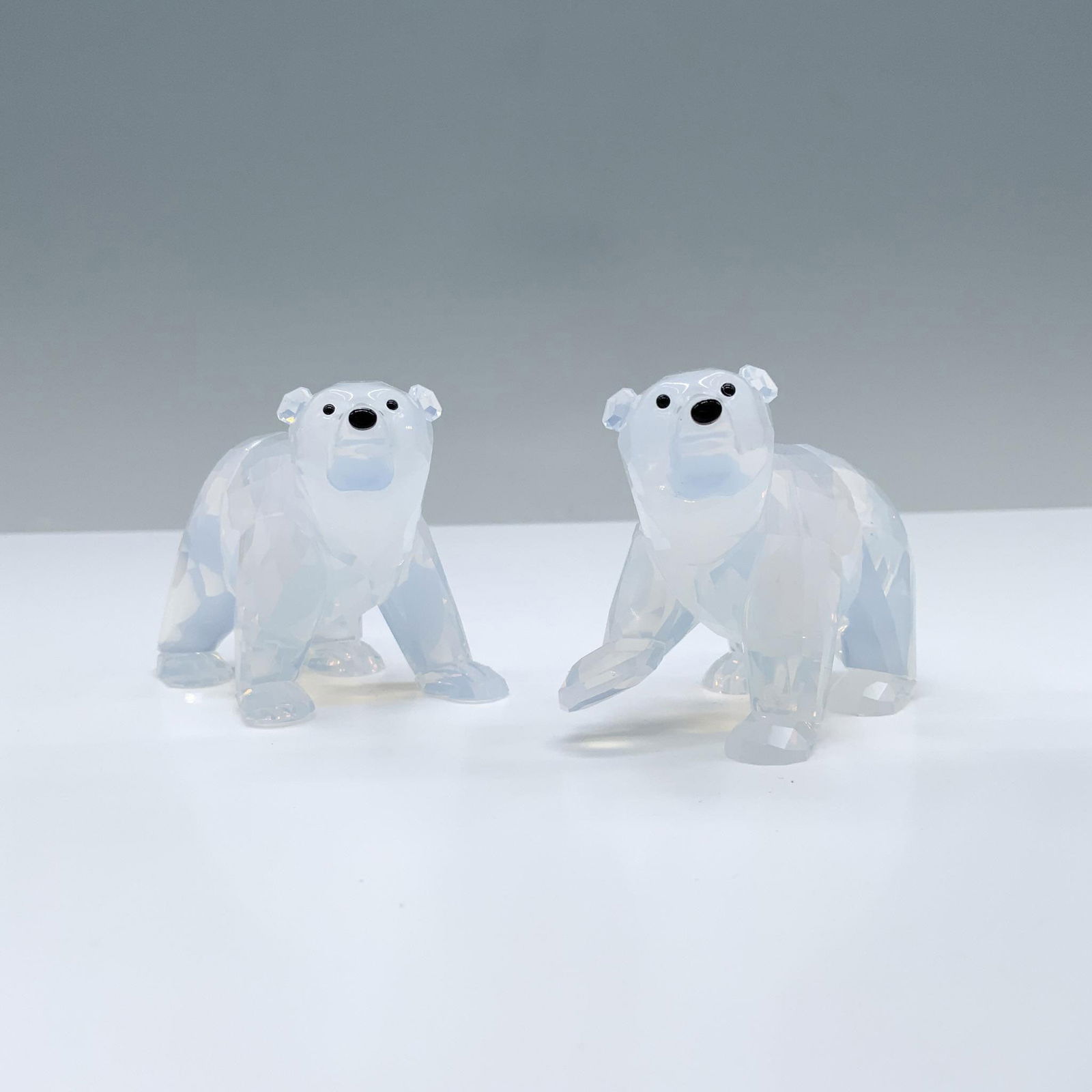 Swarovski Crystal Society Figurines, Polar Bears White Opal (1 of 6)