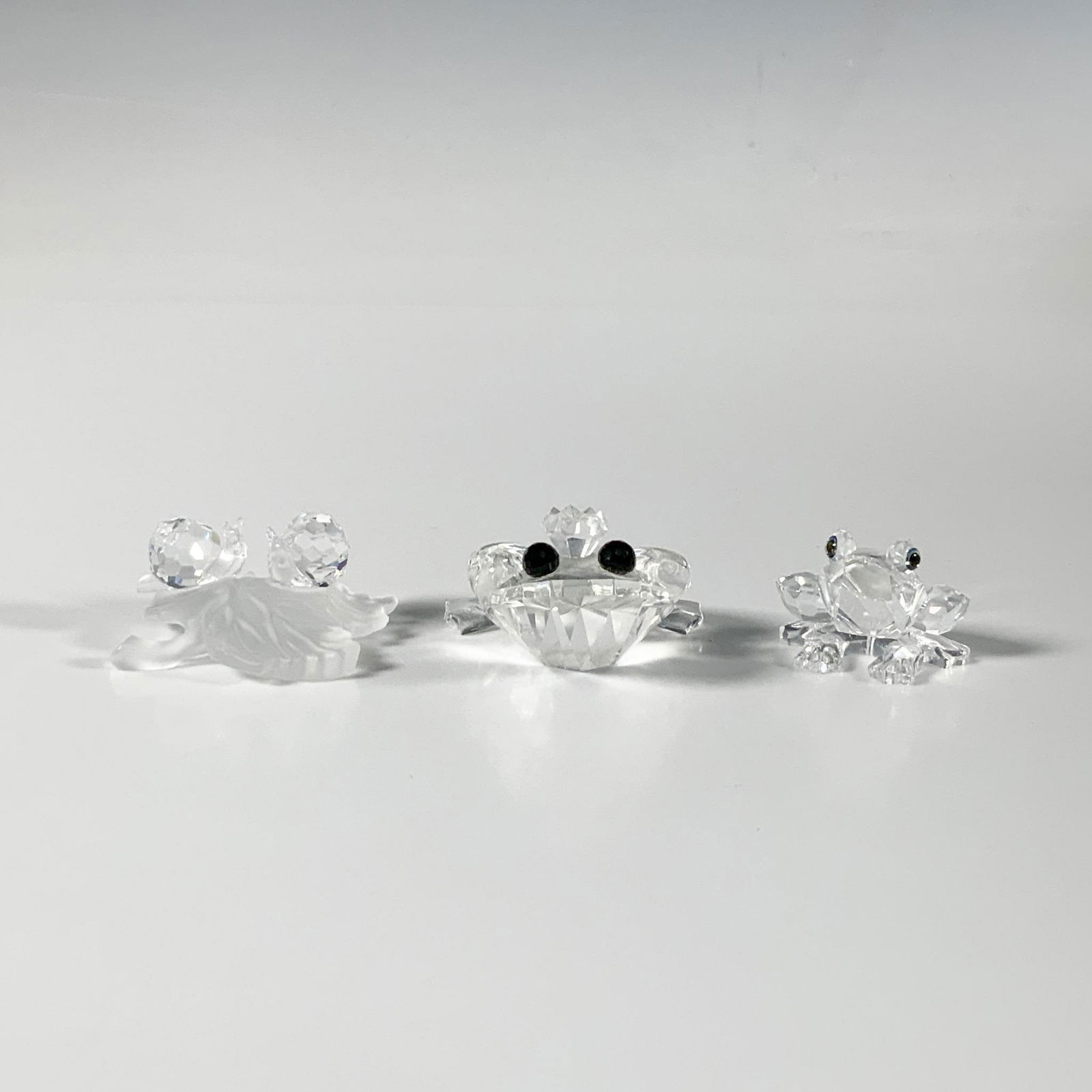 3pc Swarovski Crystal Frog and Snail Figurines (1 of 3)