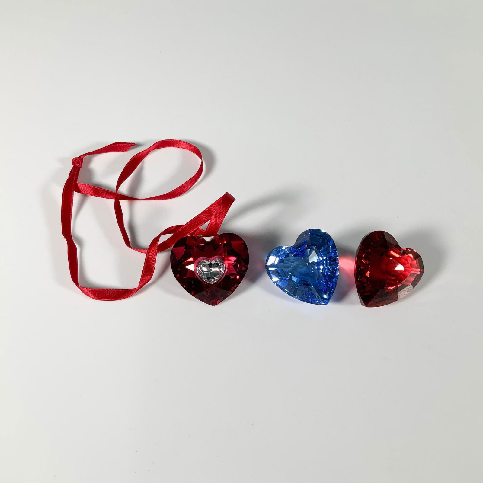 3pc Swarovski Crystal Heart Figurines and Ornament (1 of 4)