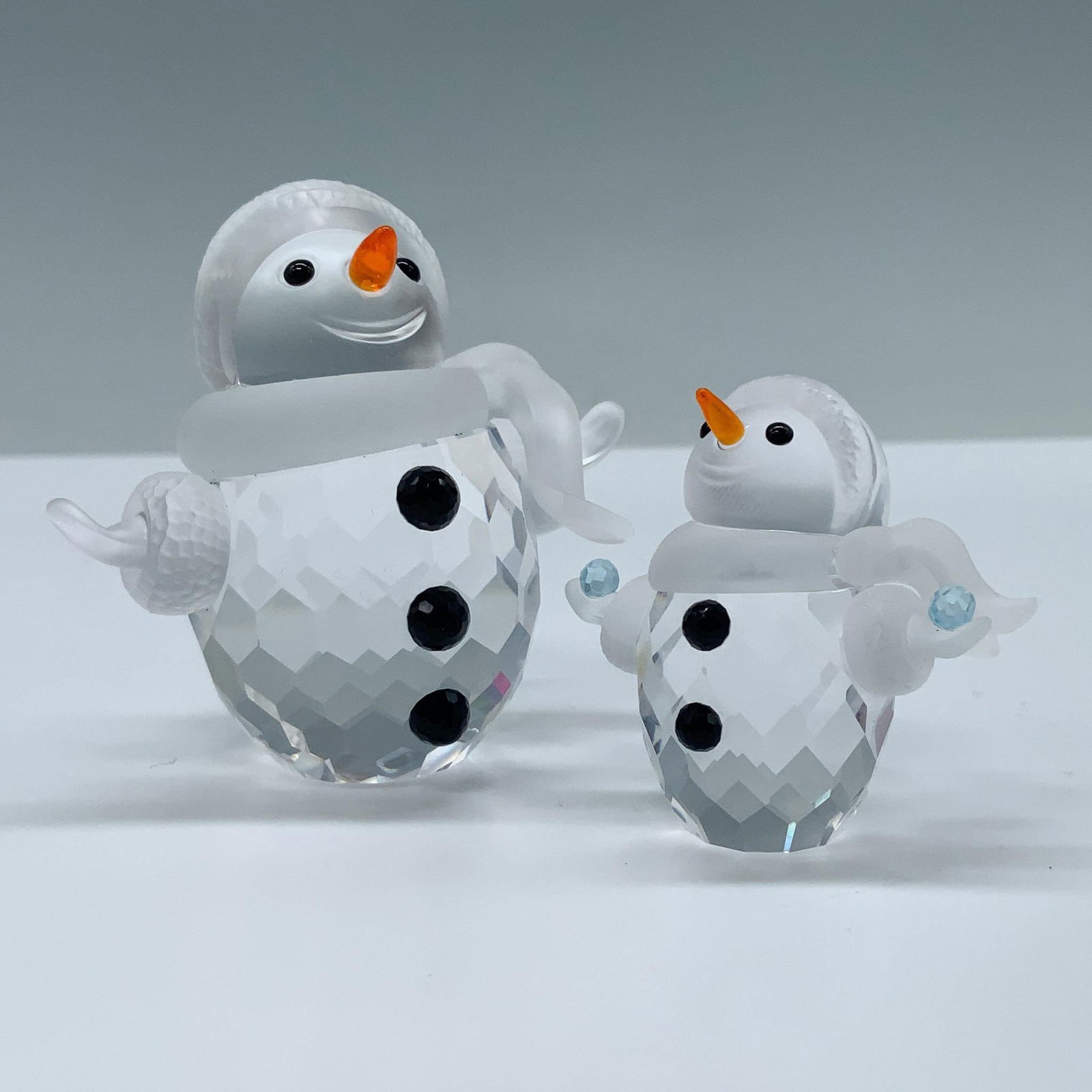 2pc Swarovski Crystal Snowmen Figurines (1 of 3)