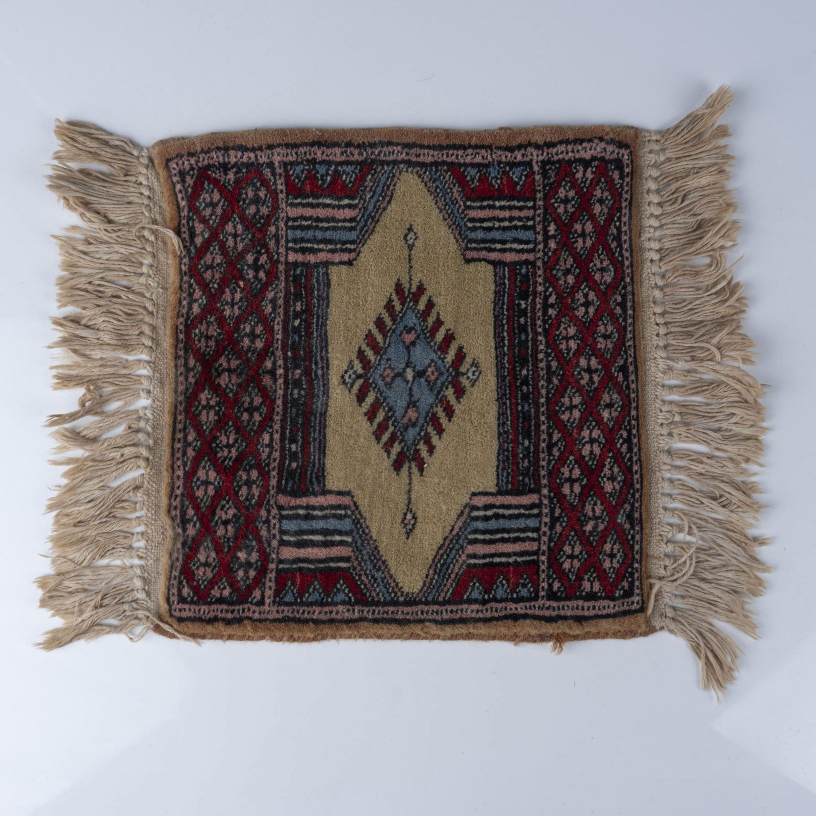 Handwoven Persian Tribal Decorative Wool Rug with Fringe (1 of 4)