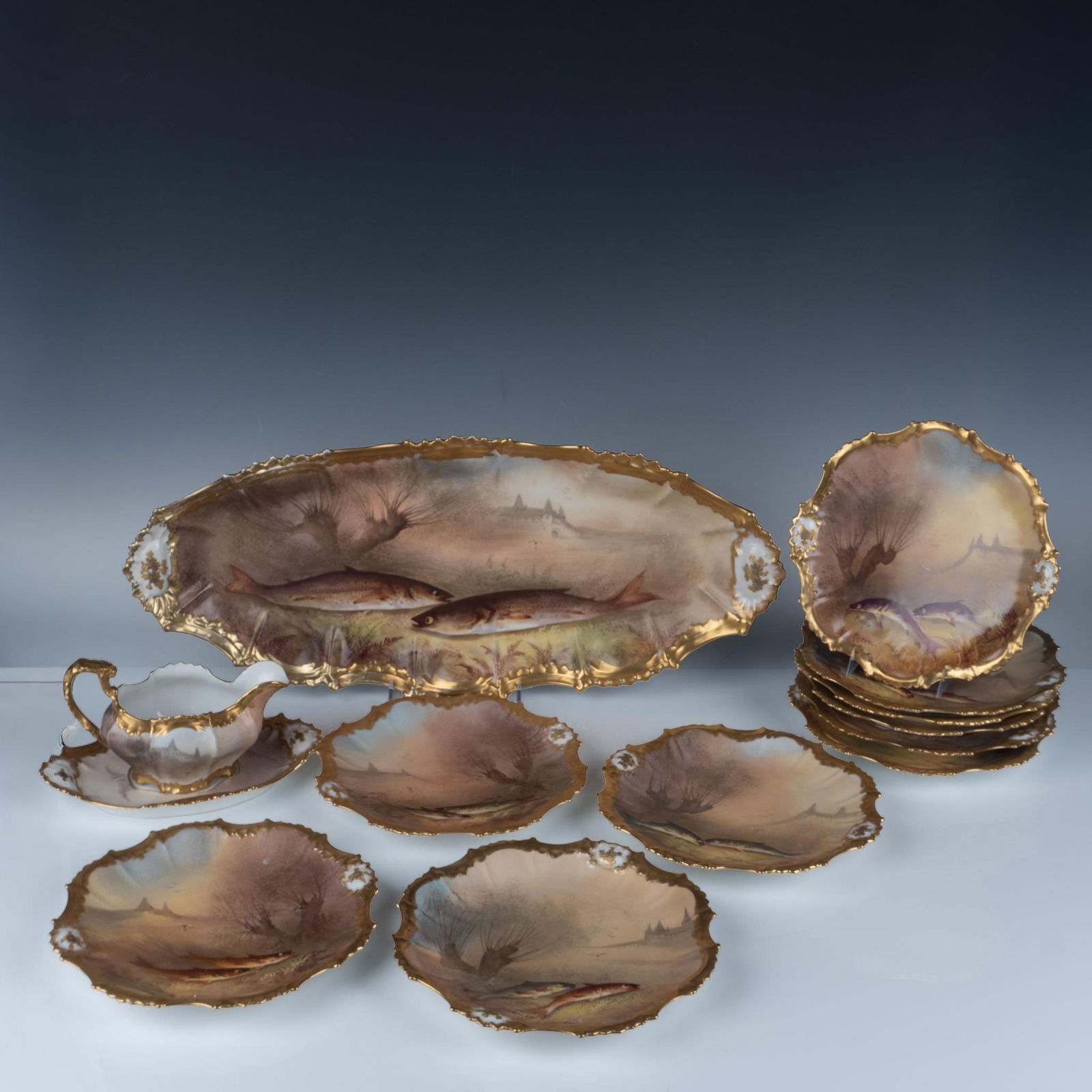 LRL Limoges Fish Dish Set, Tableware (1 of 10)