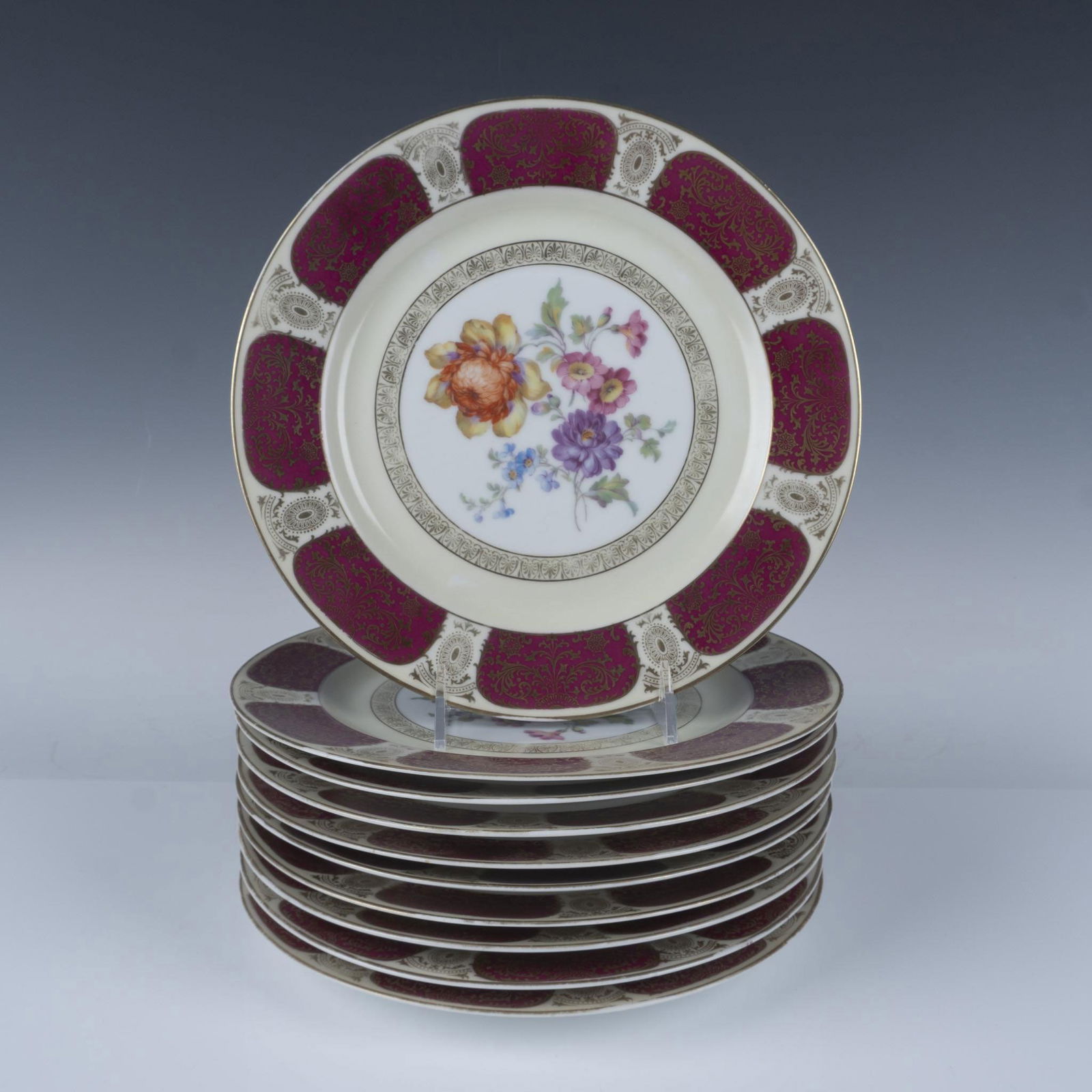 10pc Tirschenreuth Bavarian Porcelain Dinner Plates (1 of 5)