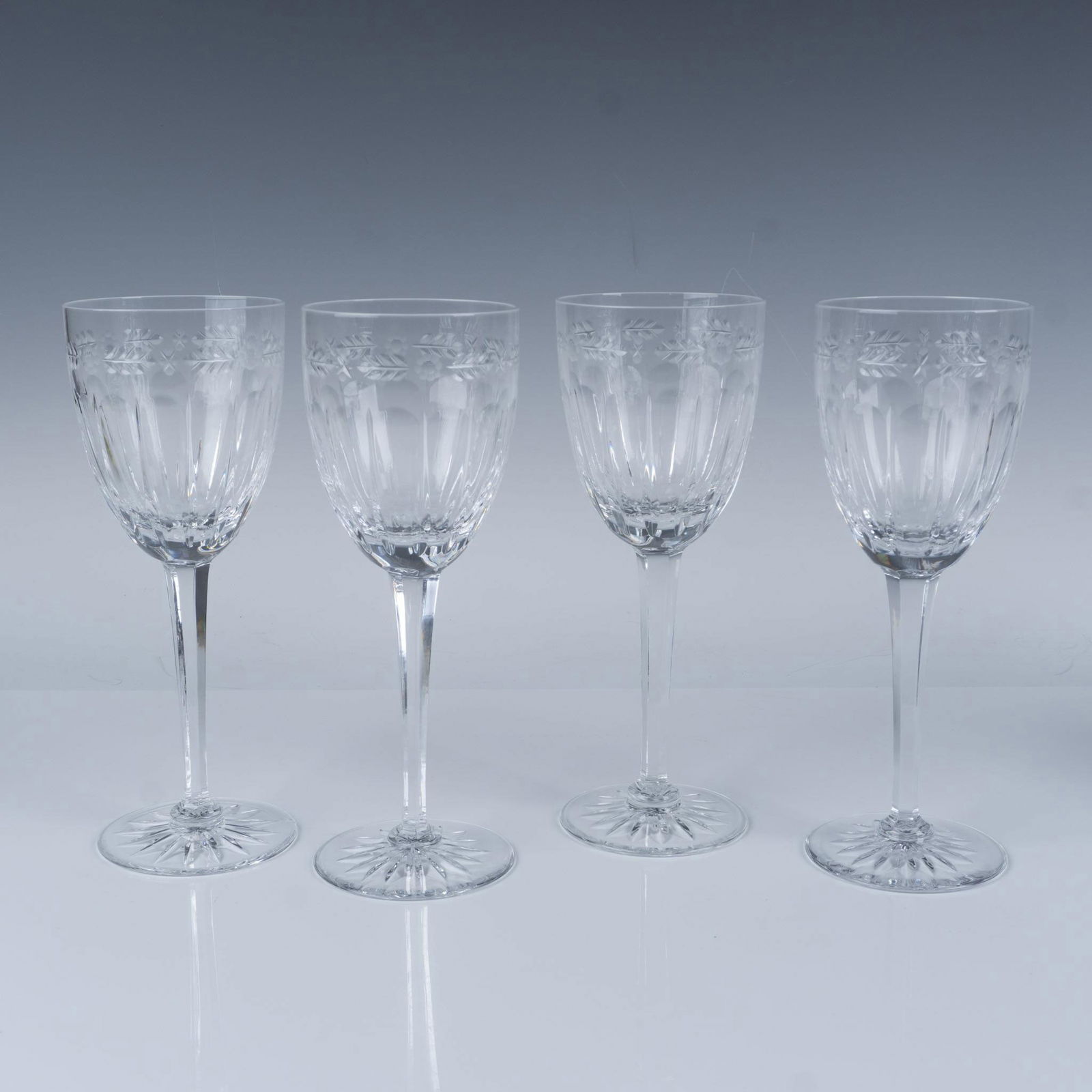 4pc Wedgwood Crystal Calendore Water Goblets (1 of 4)
