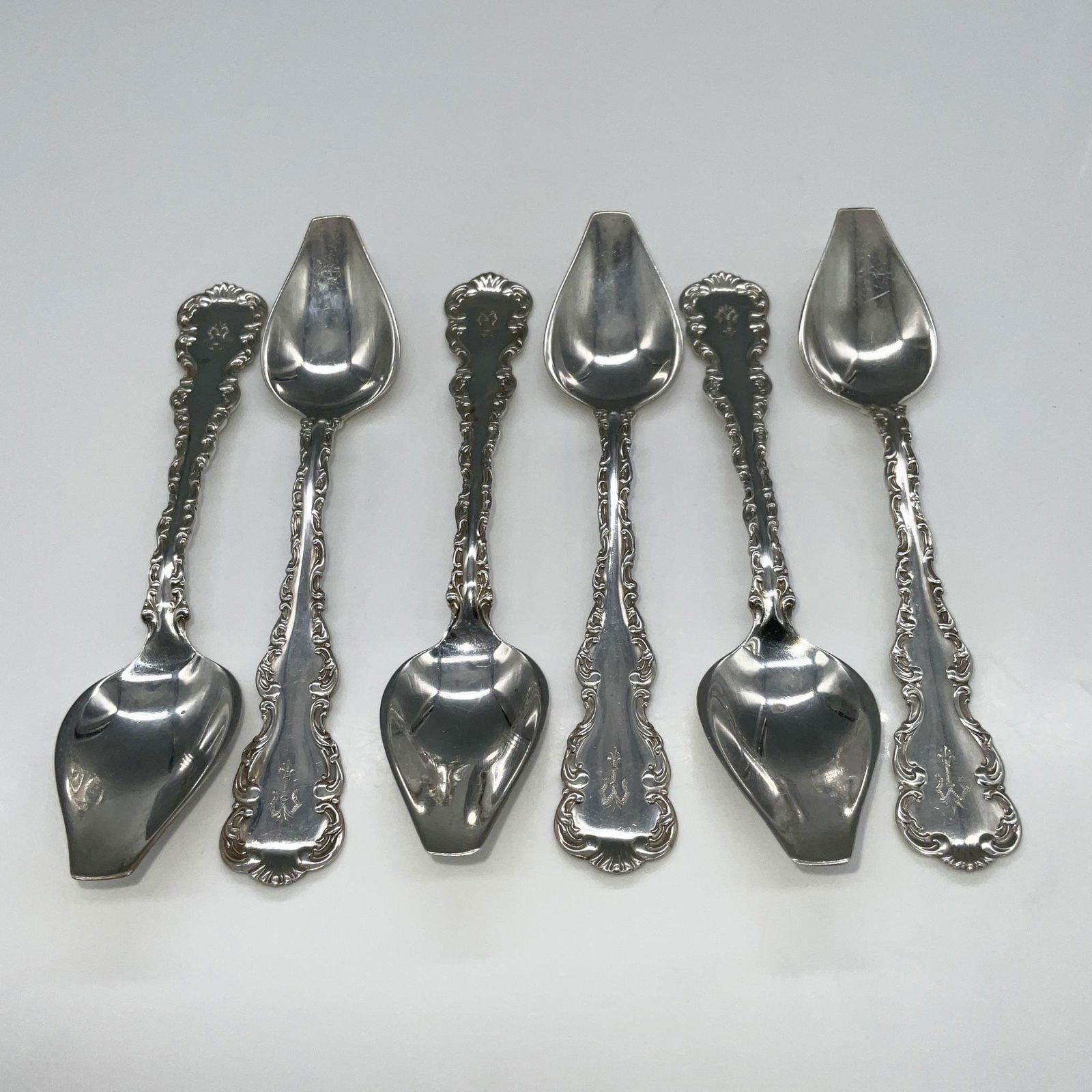 6pc Antique Sterling Silver Spoons (1 of 3)