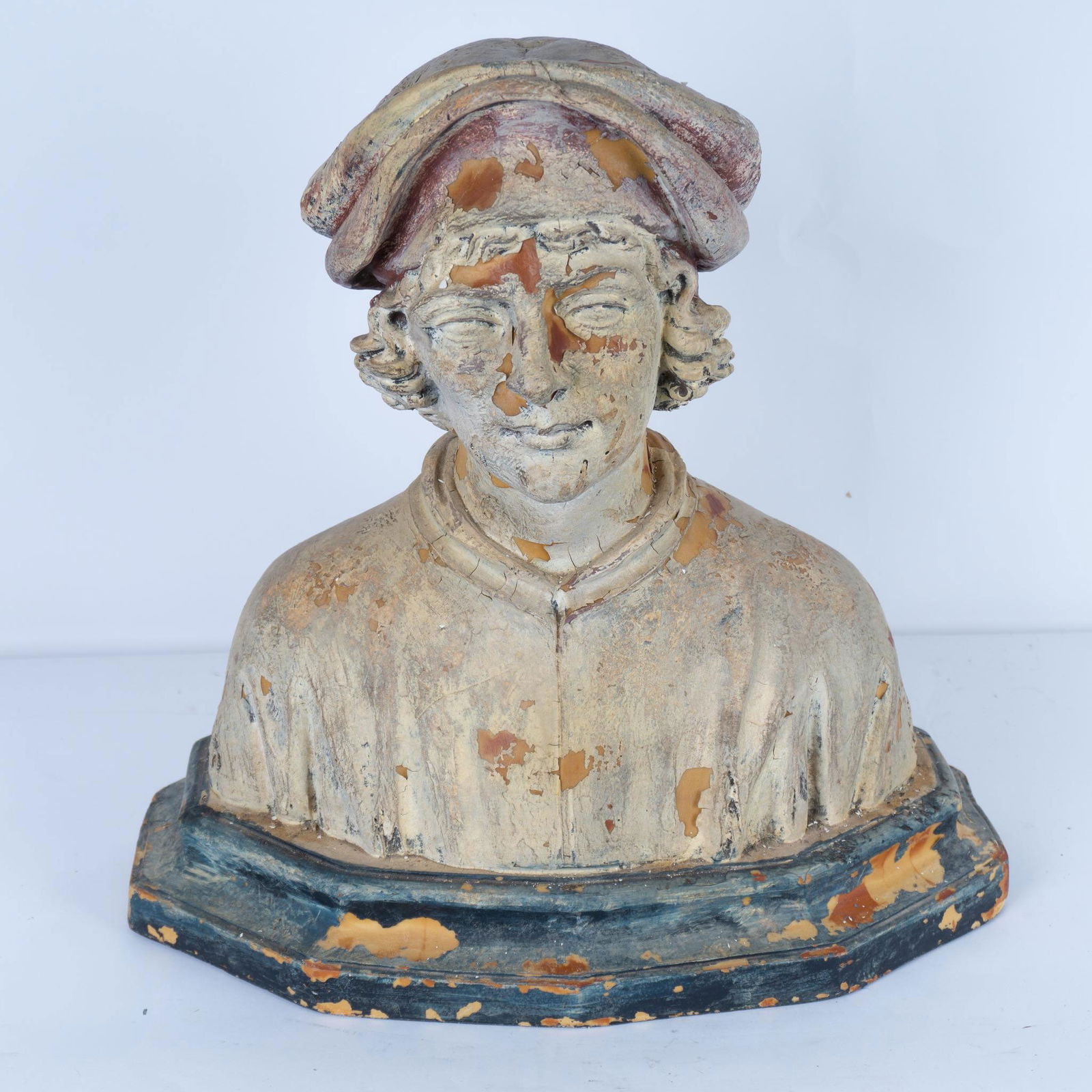 German Style Hand-Painted Portrait Bust of a Young Man (1 of 13)