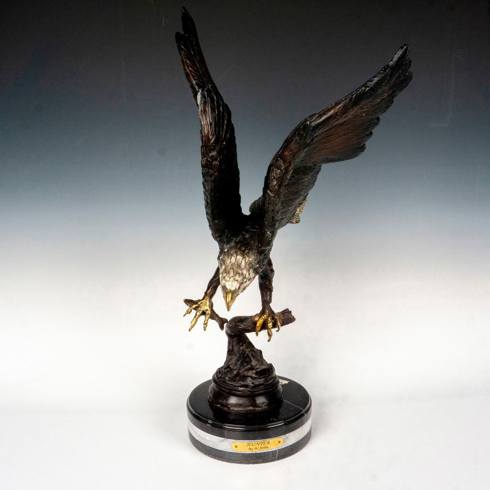 William Aribu (American, 20th c.) Bronze Sculpture, Hunter (1 of 5)