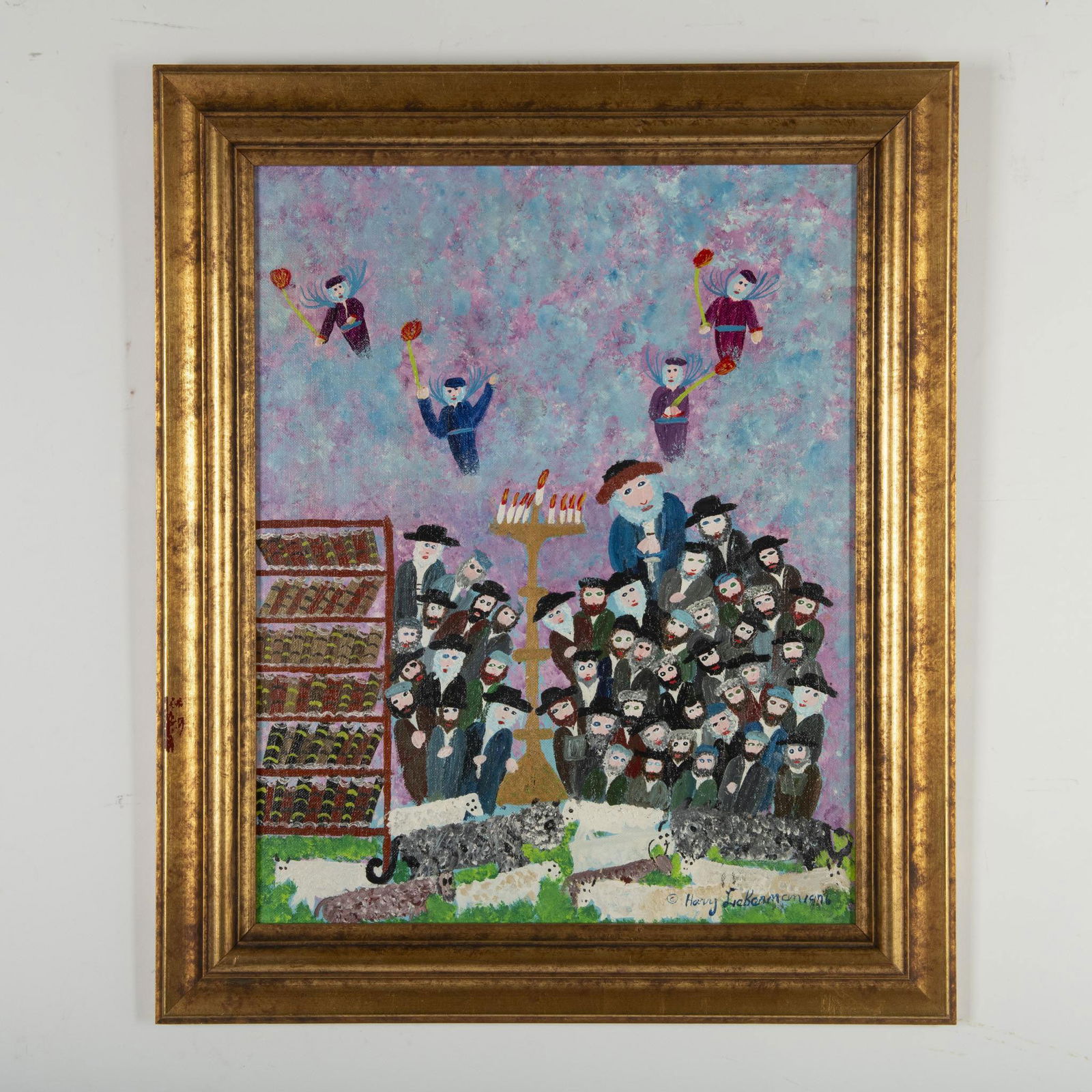 Harry Lieberman, Original Primitivism Oil on Canvas, Signed (1 of 6)