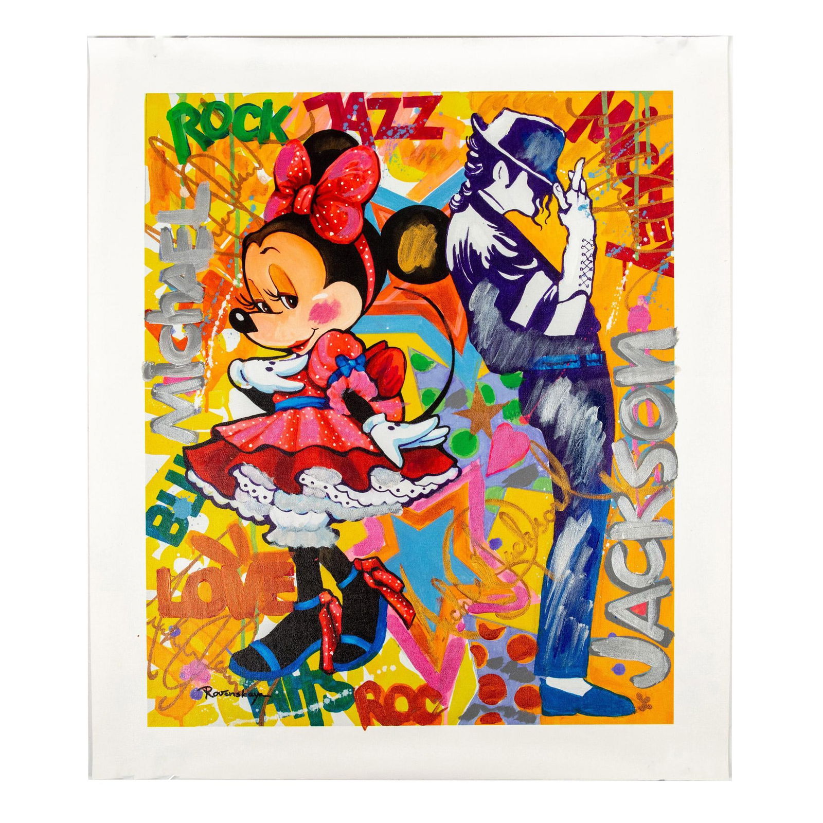 Nastya Rovenskaya, Pop Art Mixed Media on Canvas, Signed (1 of 9)