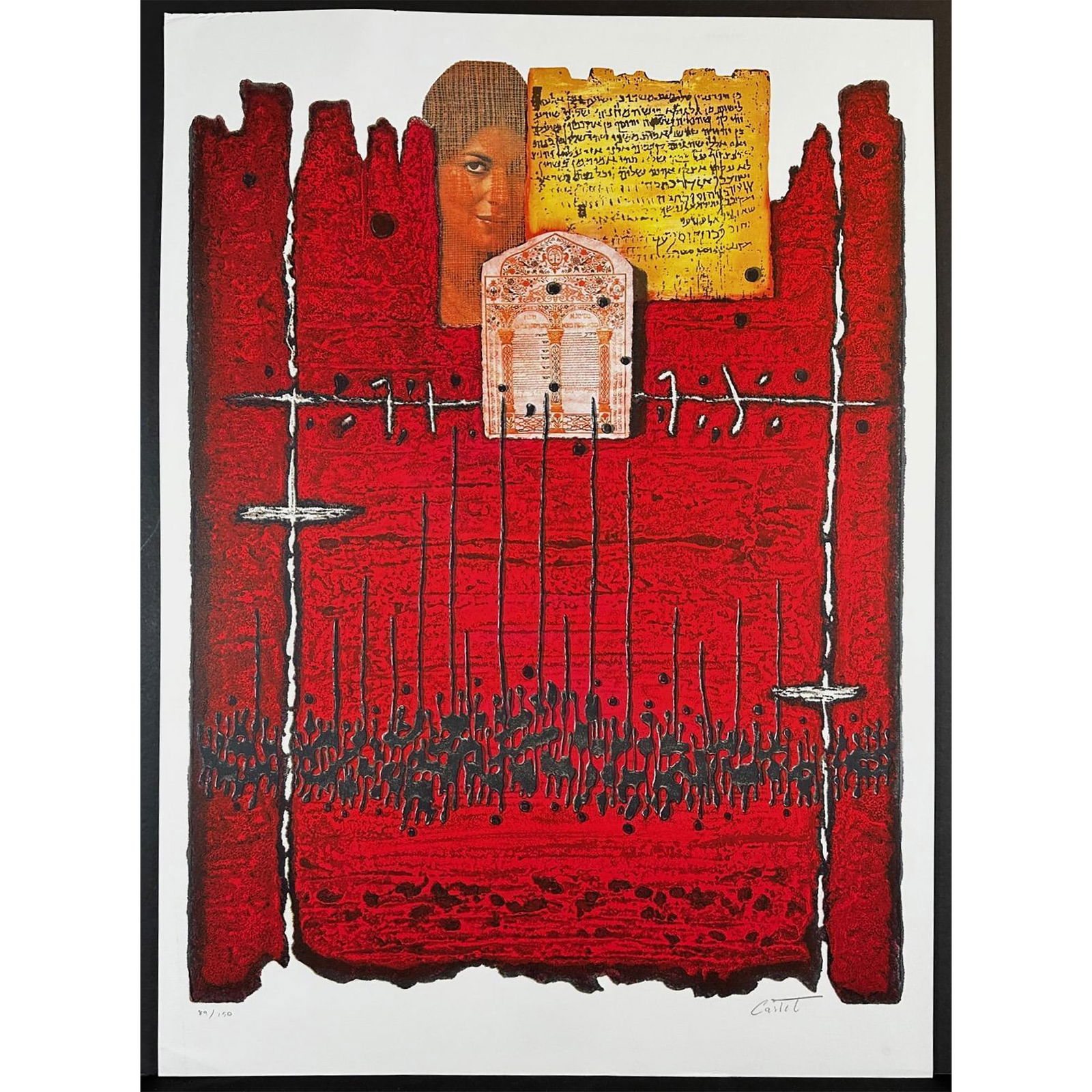 Moshe Castel (Israeli 1909-1991) Lithograph Above Jerusalem signed (1 of 4)