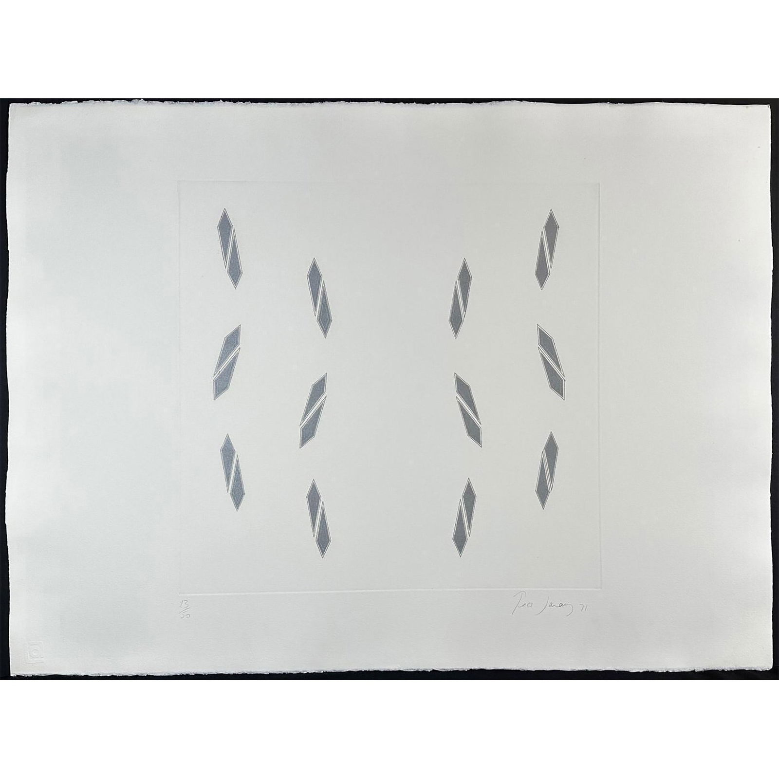 Tess Jaray (British 1937-) Etching From Encounter Suite (1), signed (1 of 4)