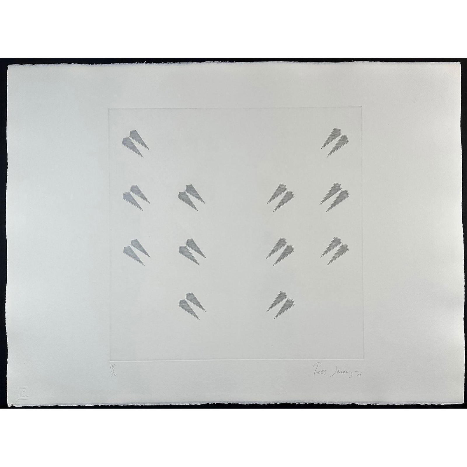 Tess Jaray (British 1937-) Etching From Encounter Suite (2), signed (1 of 4)