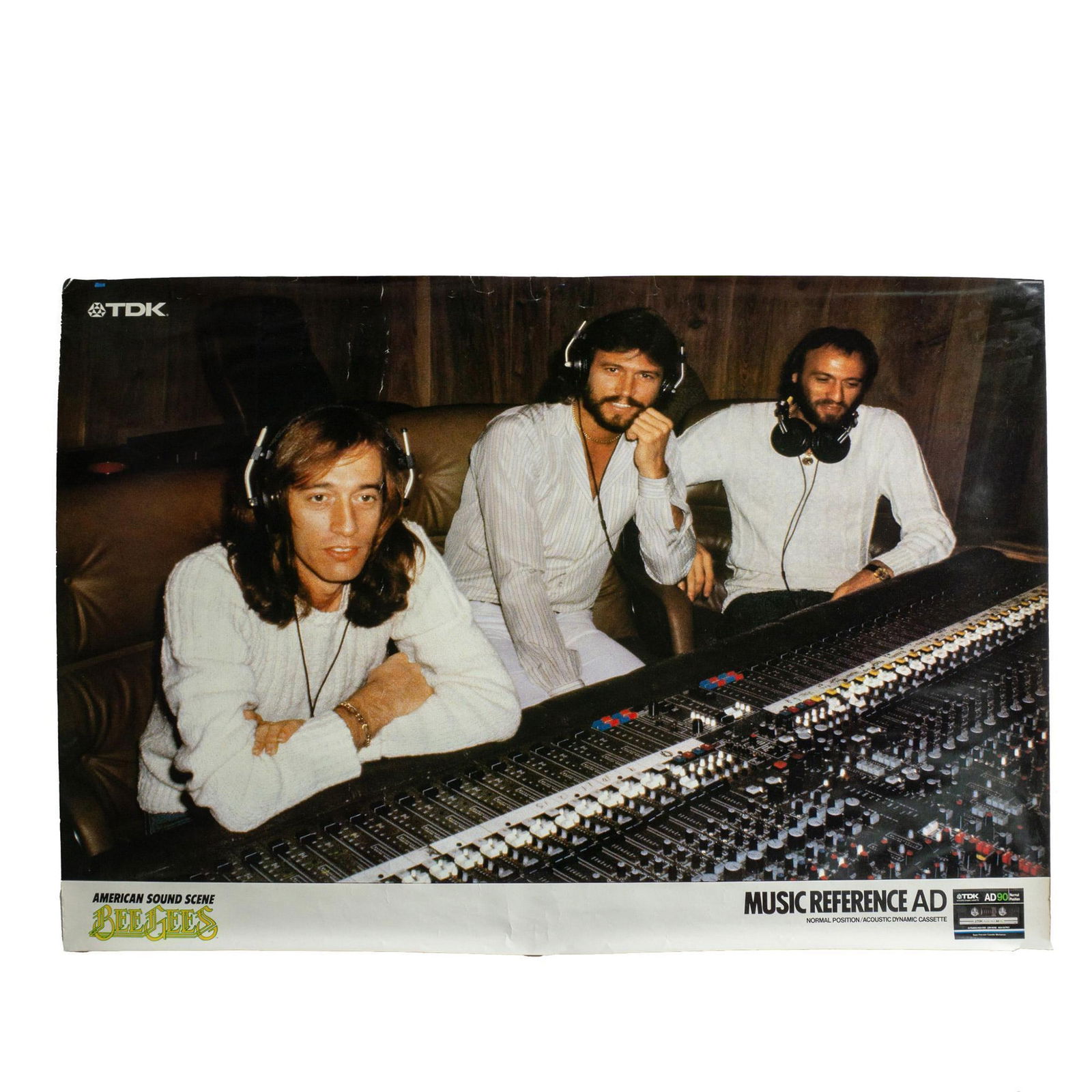 Rare Japanese Bee Gees TDK Advertising Poster (1 of 4)